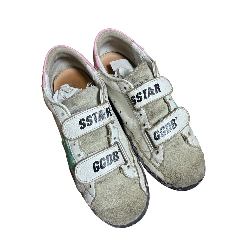 Golden Goose Kids EU 33 US 2 Pink Green Distressed Luxury Streetwear